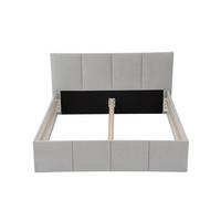 POLSTERBETT Dalas Grau 160 x 200 x 40 cm Stauraum Ohne Matratze und Lattenrost - Hellgrau, Holz (160/200cm) - Halmon Schlafkomfort Betten 