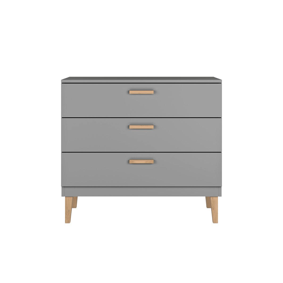KINDERKOMMODE Kubi Grau - Grau, Holzwerkstoff (100/47/90cm) - Petits-meubles