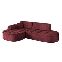 ECKSOFA Ottomane Links TARO-L1 - 243x171x79,5 cm Bordeauxrot - Bordeaux, Holzwerkstoff/Textil (243/171cm) - ALTDECOR
