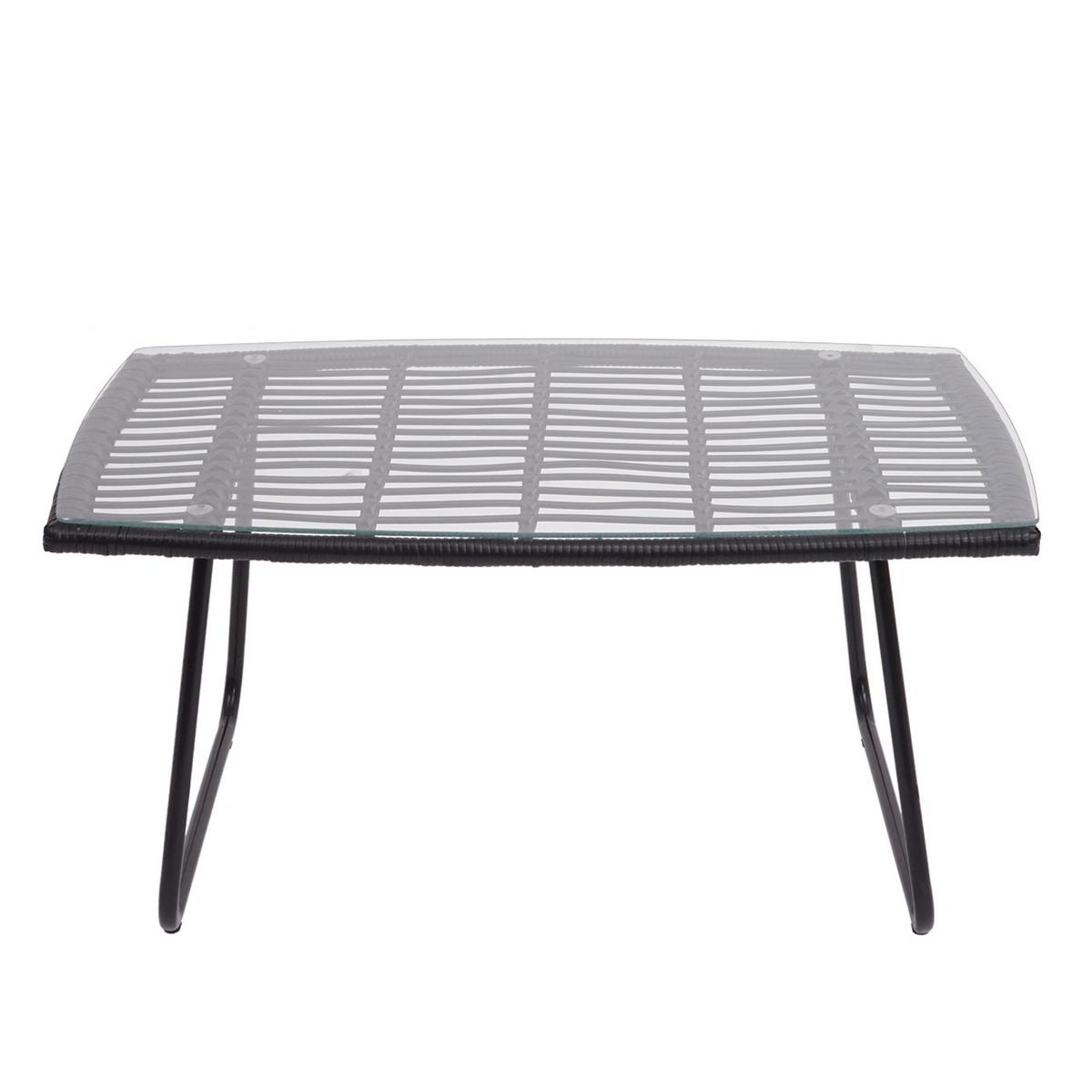 POLYRATTAN GARNITUR G17A Anthrazit, Anthrazit - Anthrazit, Kunststoff - MCW