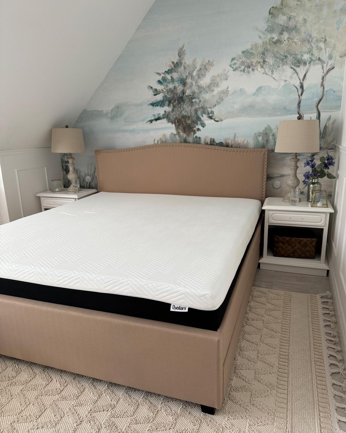GEL-MEMORY-SCHAUMMATRATZE H2/3 Mittel 180/200 cm Spongy - Weiß, Textil (180/200cm) - Beliani
