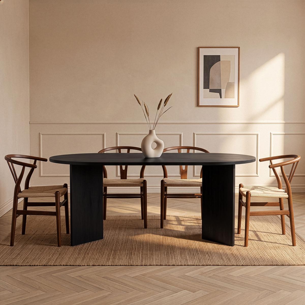 ESSTISCH mit abgerundeten Kanten sable 180/75/89,5 cm - Eichefarben, Holzwerkstoff (96/89.5/75cm) - Calicosy
