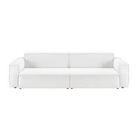 SOFA SAMU Weiß Cord - Schwarz/Weiß, Textil (266/72/106cm) - KAWOLA