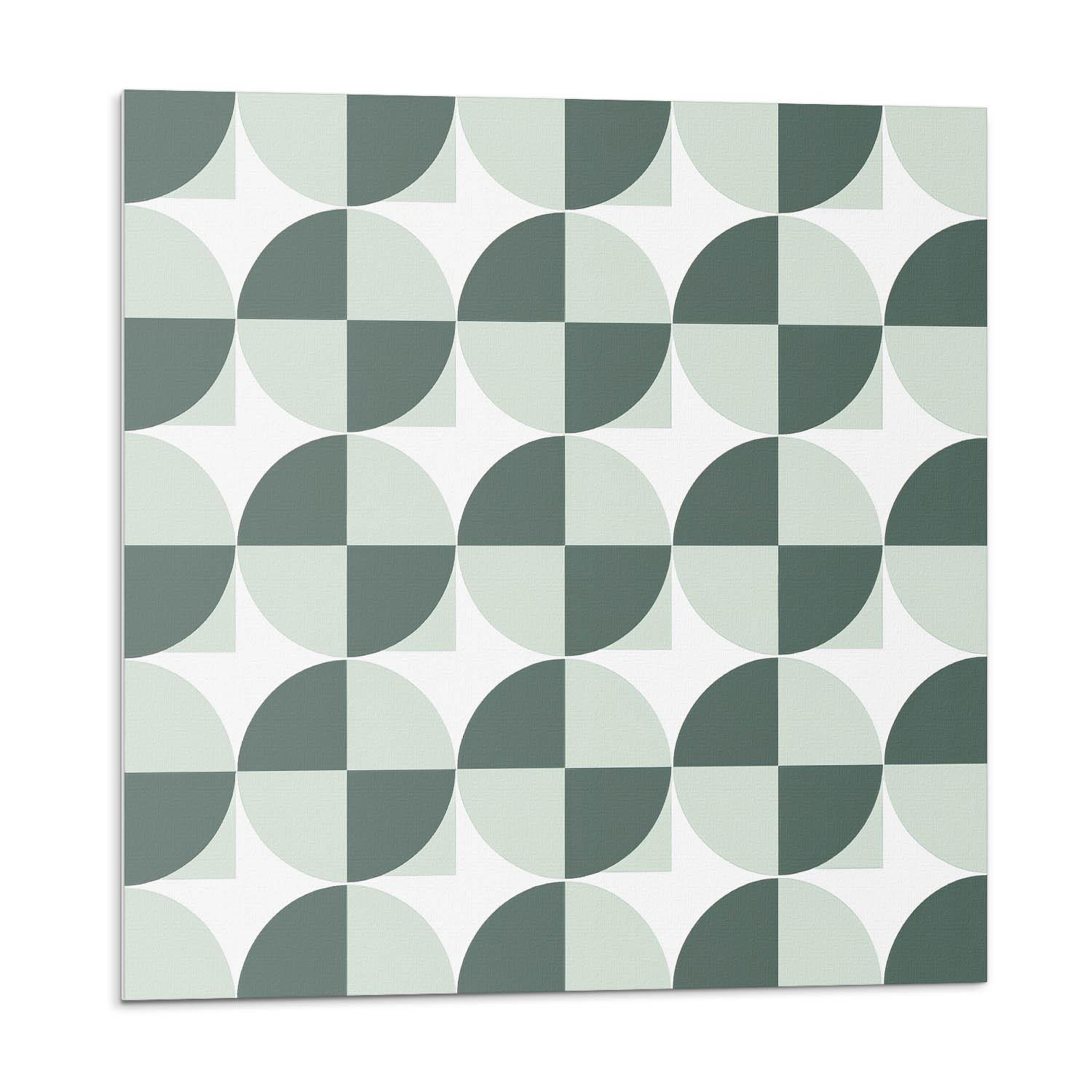 WANDPANEEL 4x 50x50 cm selbstklebend Circona - Salbeigrün, Kunststoff (50/1.6/50cm) - Wallfluent