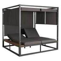 LOUNGE-GARTENLIEGE Anthrazit - Anthrazit, Textil (200/200/200cm) - MCW