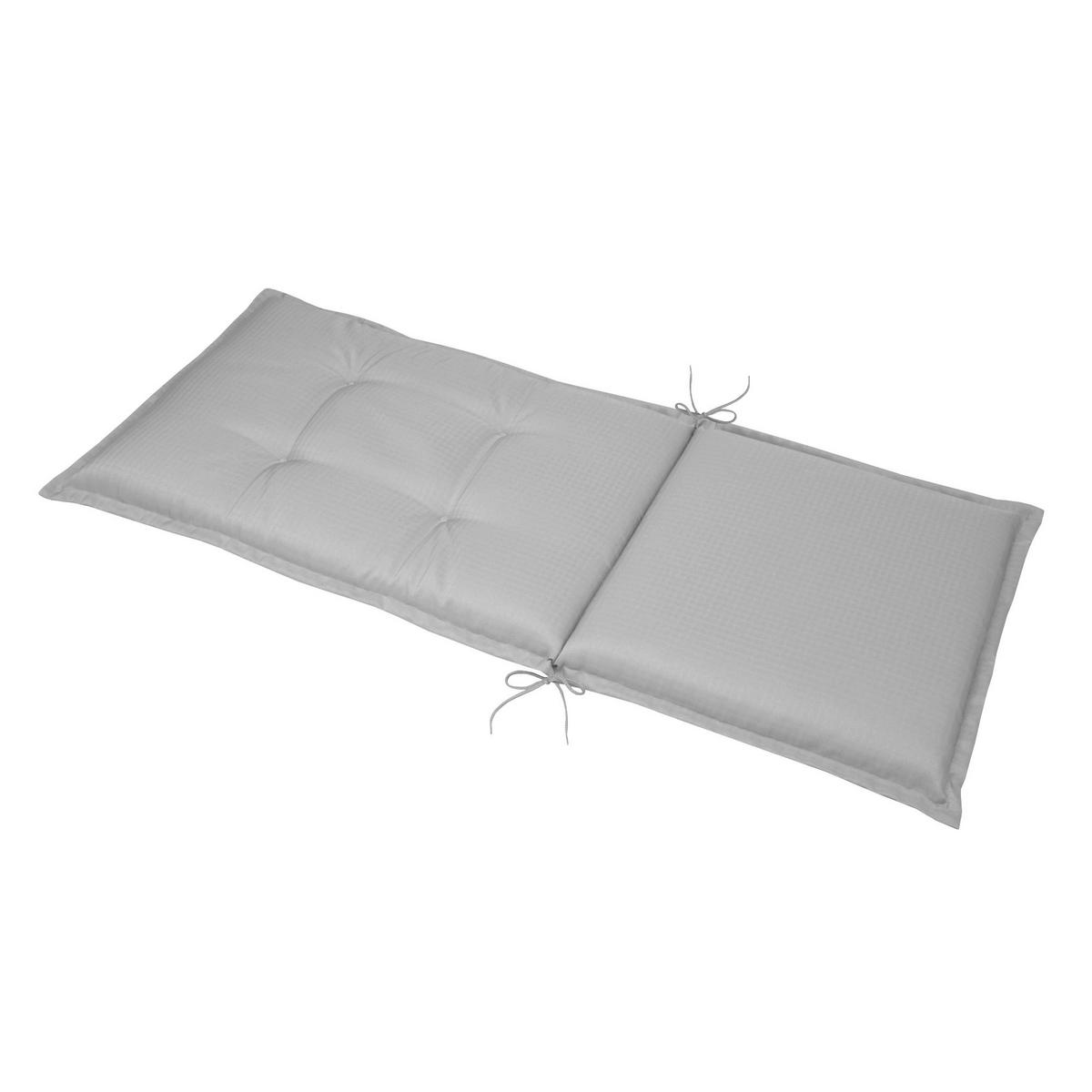 HOCHLEHNERAUFLAGE Base HL 120/50/6cm Hellgrau 6tlg - Hellgrau, Textil (50/6/120cm) - Beautissu 