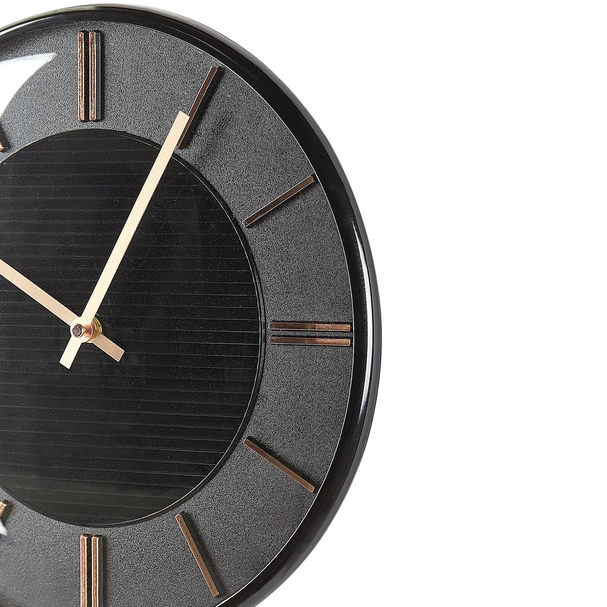 WANDUHR Kunststoff gold/schwarz Daroca - Schwarz, Kunststoff (34/34/3cm) - Beliani