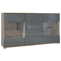 SIDEBOARD Bari Grau Hochglanz - Grau, Holzwerkstoff (138.5/75.5/35cm) - Vladon