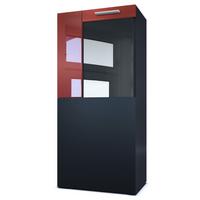 VITRINE Movie Absetzungen in Bordeaux Hochglanz - Bordeaux, Holzwerkstoff (50.5/111/32.5cm) - Vladon