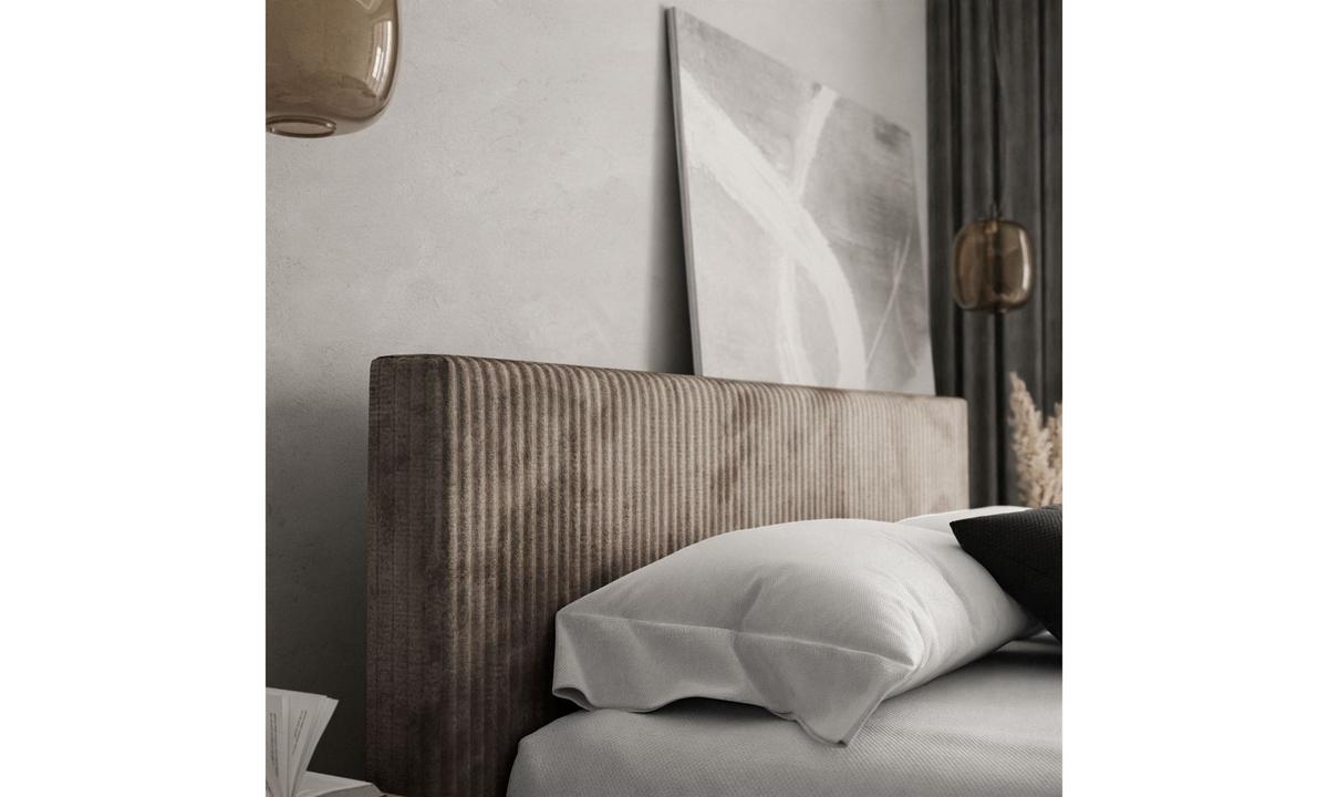 POLSTERBETT TILIA 180x200 cm Tilia 17, 34 Holzlatten, Kopfteil 95 cm - Braun, Textil (180/200cm) - Lookway