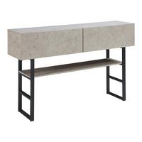 KONSOLENTISCH Varberg - Grau, Holzwerkstoff/Metall (30/120/75cm) - [en.casa]