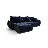 ECKSOFA Akita - Dunkelblau, Holzwerkstoff/Textil (280/185cm) - Fun Möbel