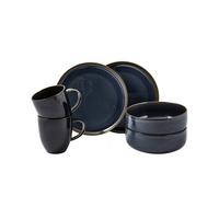 FRÜHSTÜCKS-SET Crafted Denim braun-blau 6-tlg. - Blau/Braun, Keramik (2/2/2cm) - like.Villeroy & Boch