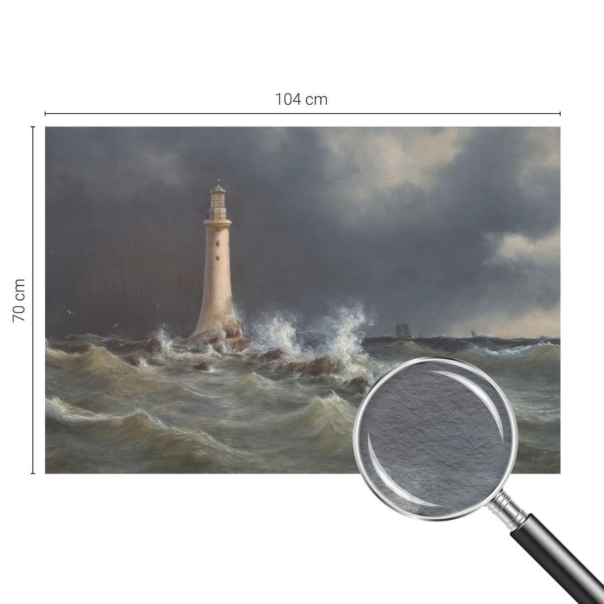 FOTOTAPETE 104x70 cm - Seestürme - Grau, Textil (104/70cm) - Wallfluent