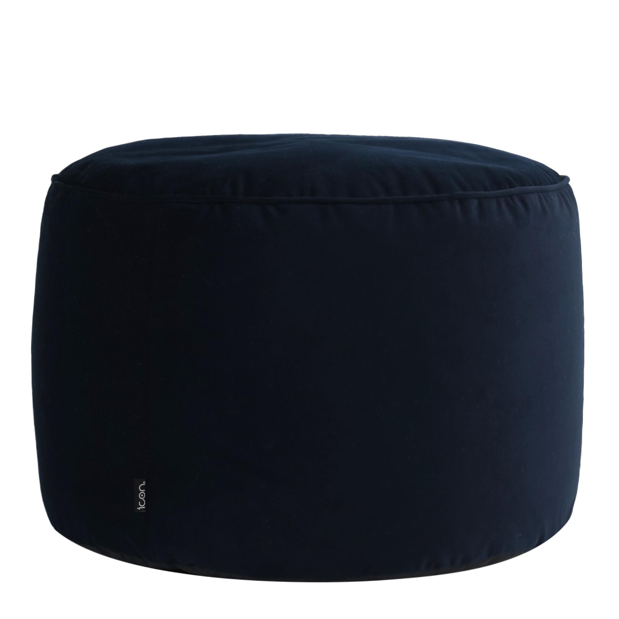 SITZPOUF Rund Milano - Dunkelblau, Textil (55/35/35cm) - icon