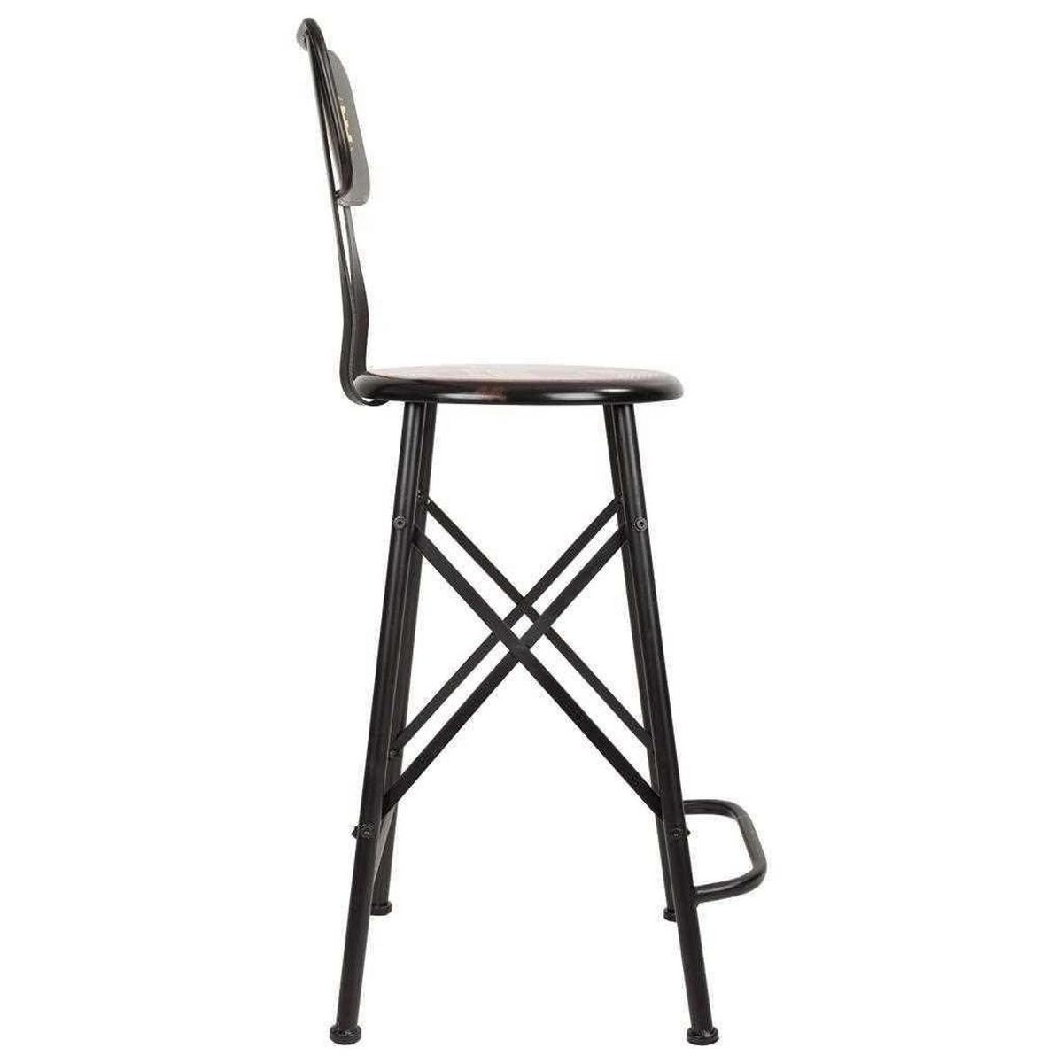 HOCKER aus Metall, rot, 46x40x100cm - Rot, Metall (46/100/40cm) - Wanderlust