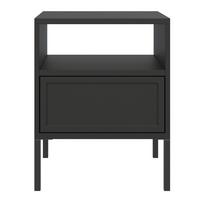 NACHTTISCH VELVETO schwarz 50 cm - Schwarz, Holzwerkstoff/Metall (45/54/40cm) - Selsey