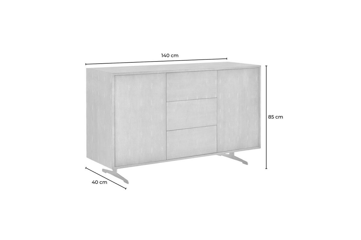 SIDEBOARD GALA Grau Holz - Grau, Holz/Metall (140/85/40cm) - KAWOLA