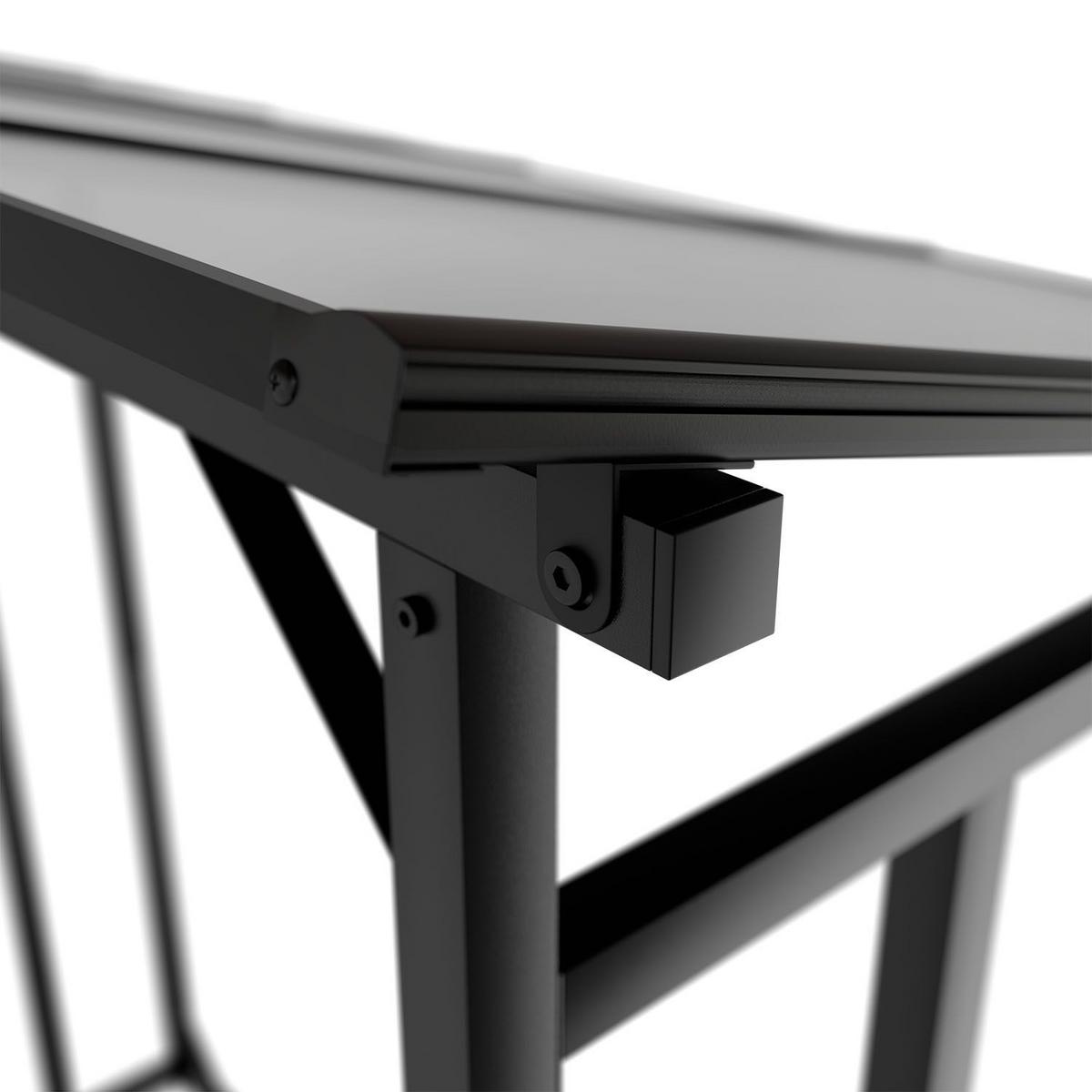 KAMINHOLZREGAL mit Dach - Schwarz, Metall (70/185/185cm) - Juskys