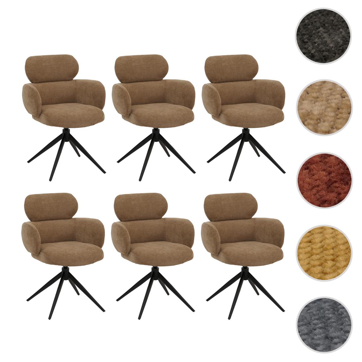 ESSZIMMERSTUHL Braun 6er-Set - Hellbraun/Braun, Textil (61/86/69cm) - MCW