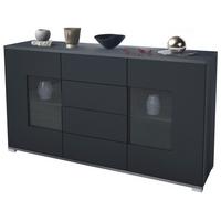 SIDEBOARD Grömitz Schwarz matt - Schwarz, Holzwerkstoff (138.5/75.5/35cm) - Vladon