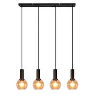PENDELLEUCHTE Fenrik 55/13/145 cm - Schwarz, Glas/Metall (55/13/145cm) - ZMH