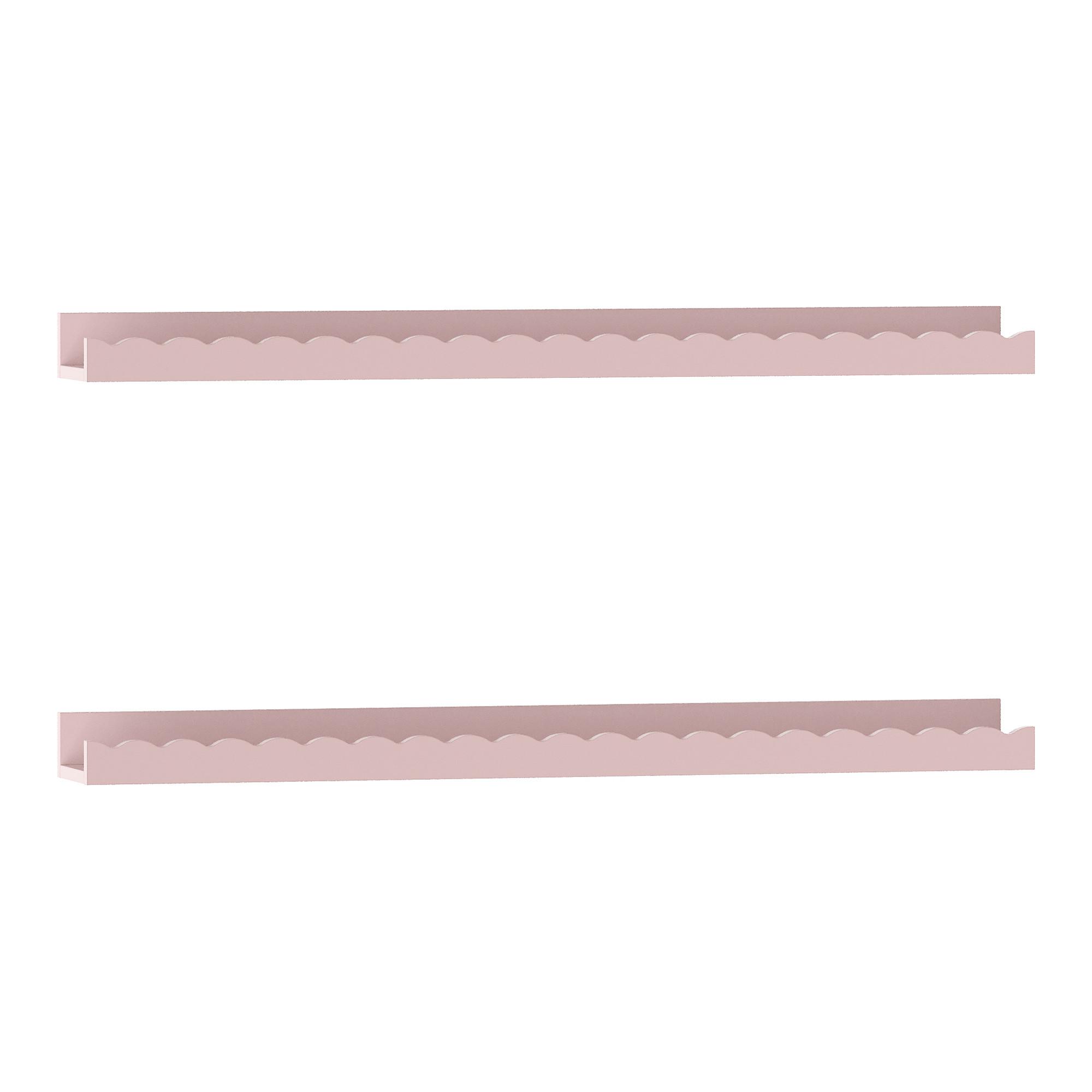 WANDREGAL-SET 2-TLG. Vestnes - Rosa, Holzwerkstoff (10/5/60cm) - [en.casa]