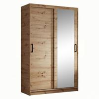 SCHWEBETÜRENSCHRANK Hela mit 2 Türen und Schubkasteneinsatz, 100 cm, eiche Artisan - Eiche Artisan, Holzwerkstoff (100/205/60cm) - Beautysofa