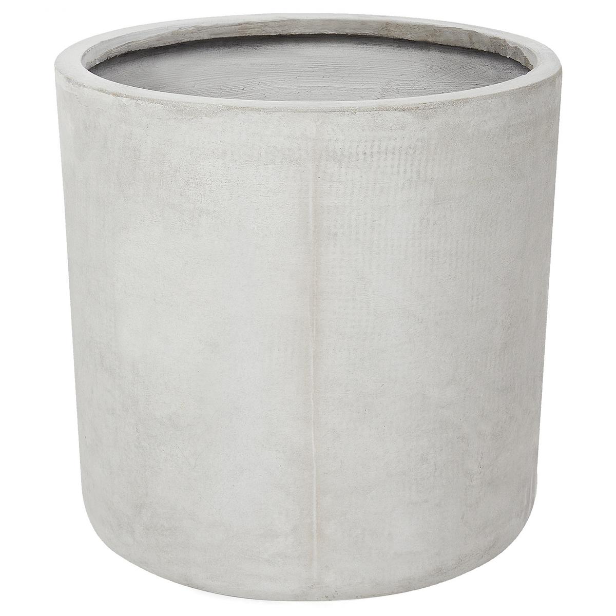 BLUMENTOPF Grau Messene - Grau, Naturmaterialien (42cm) - Beliani