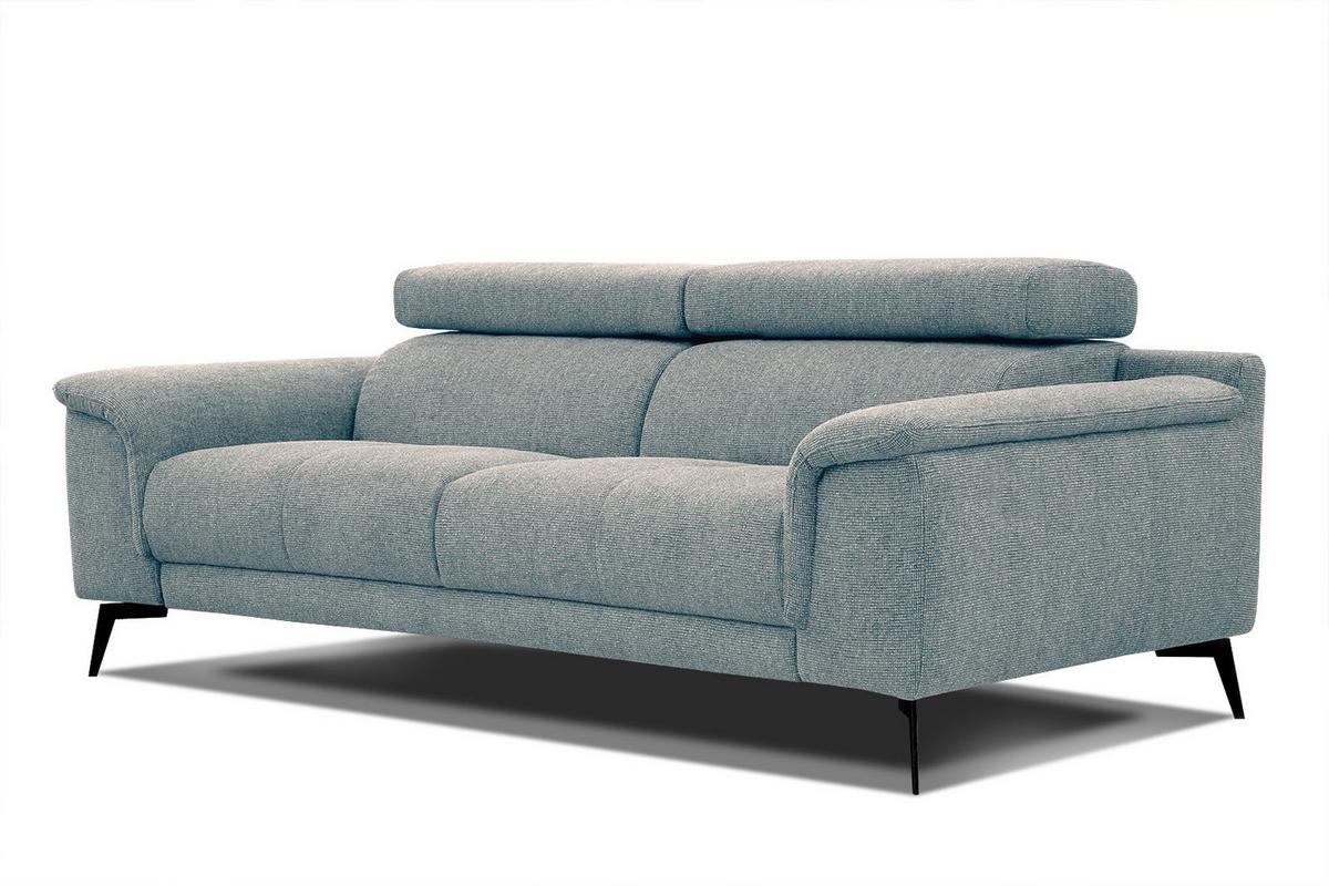 SOFA FIERO 3-Sitzer, mintgrün - Schwarz/Mintgrün, Holzwerkstoff/Textil (212/82/103cm) - Wozimo