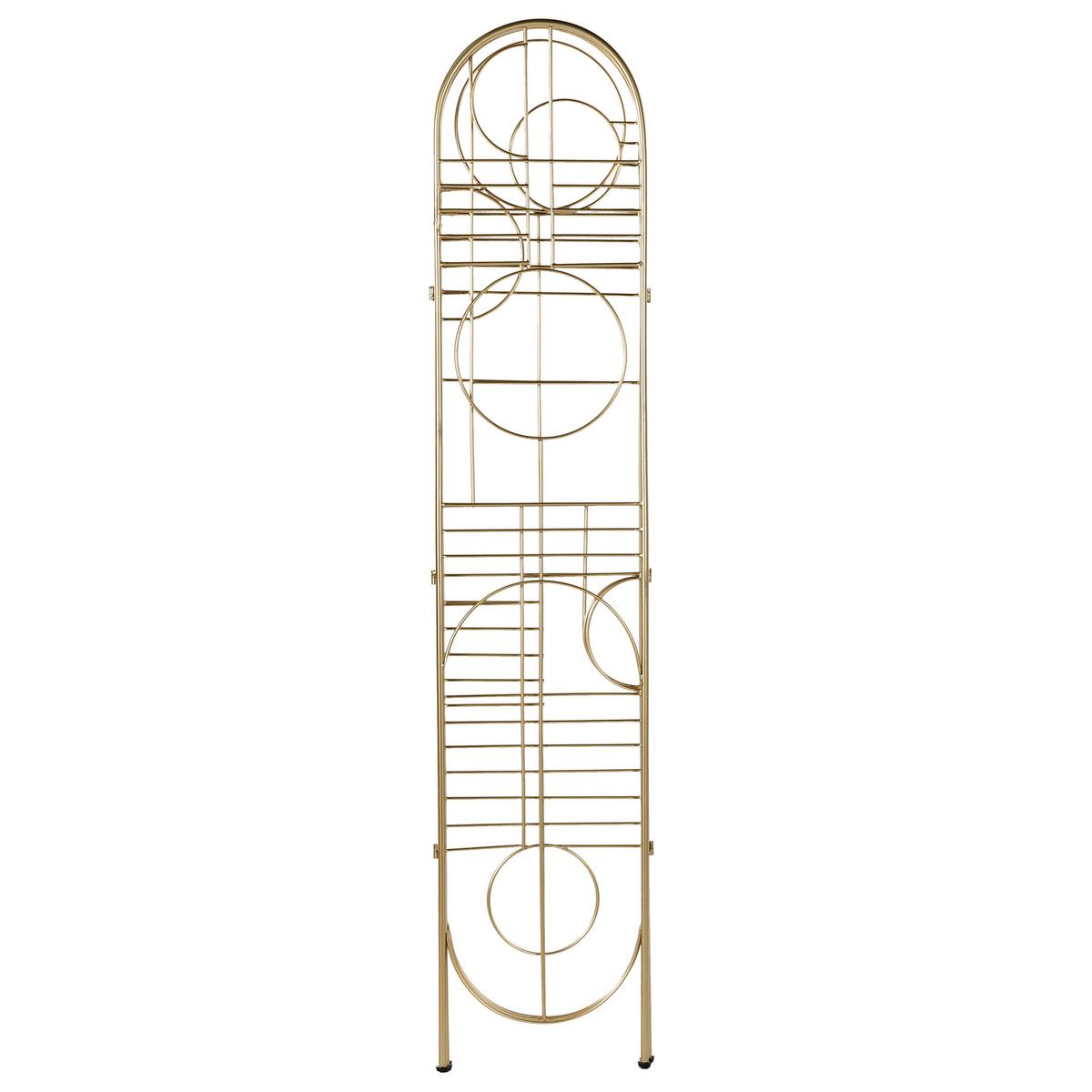 RAUMTEILER 3-teilig Gold 100 cm 170 cm Turania - Goldfarben, Metall (100/170/1cm) - Beliani