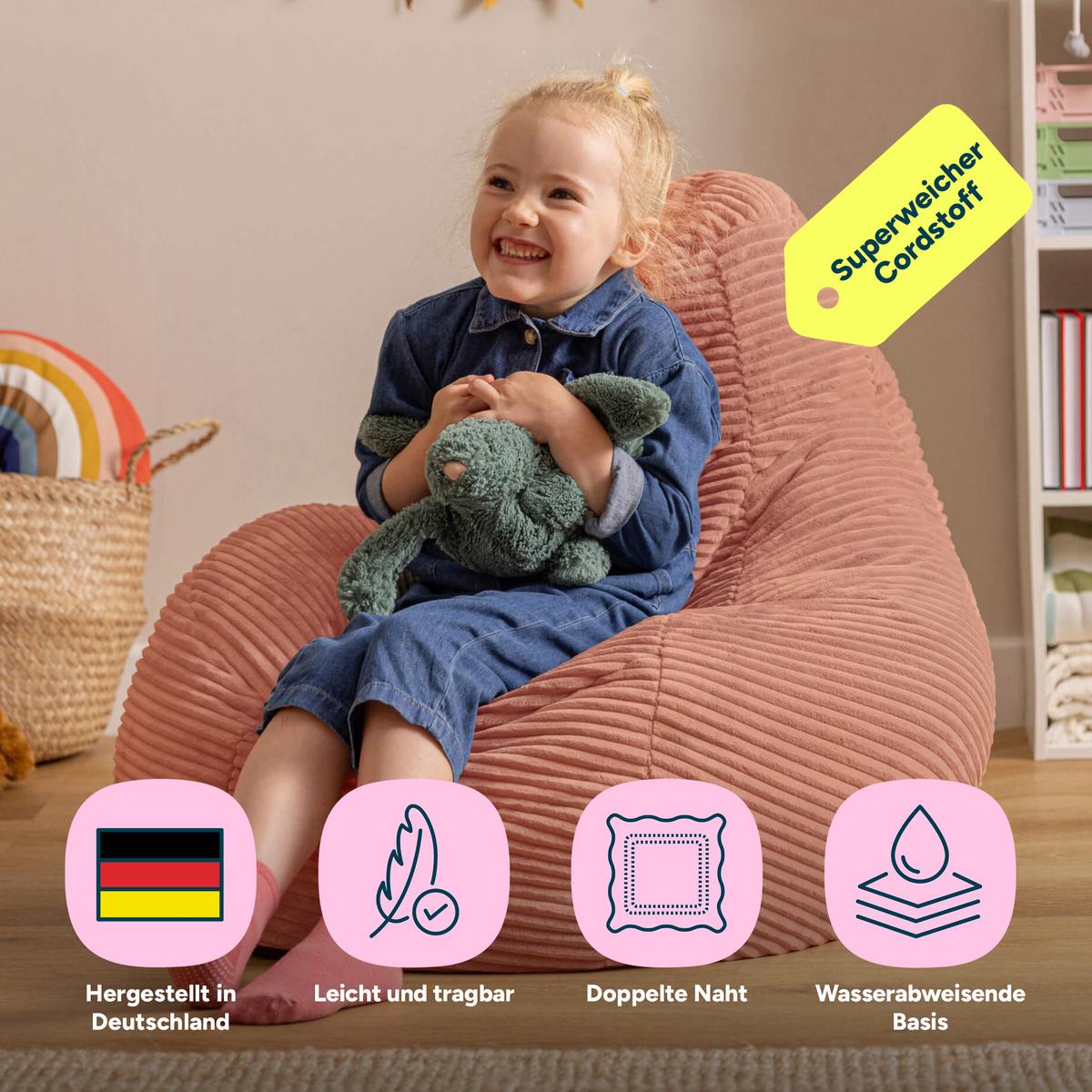 KINDERSITZSACK Sessel Dalton - Pink, Textil (69/59/65cm) - icon