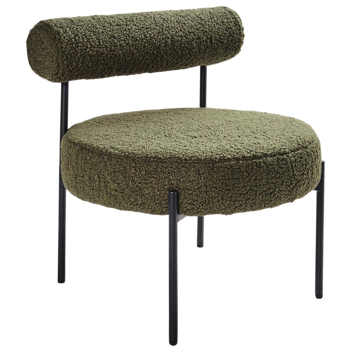 SESSEL Grün Alpha - Schwarz/Grün, Textil (60/66/60cm) - Beliani