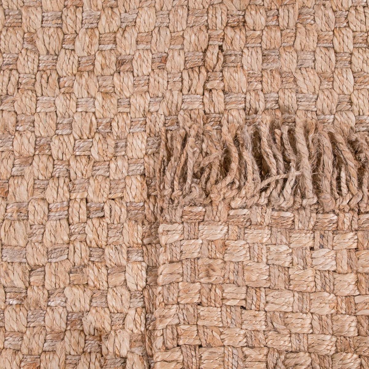 JUTETEPPICH handgewebt wendbar, mit Korbbindung-Motiv, Natur, 120 x 170 cm - Beige, Textil (170/120cm) - KADIMA DESIGN