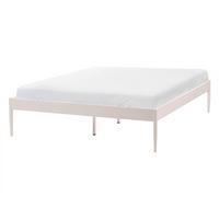 BETT mit Lattenrost 140/200 Stahl Hellbeige Vaurs - Beige, Metall (140/200cm) - Beliani