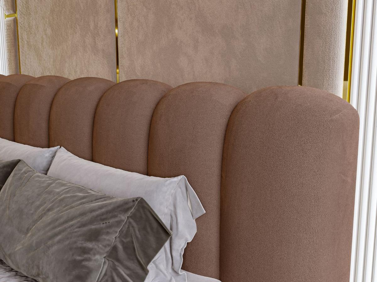 POLSTERBETT Averia 140x200 Braun - Braun, Textil (140/200cm) - Graingold