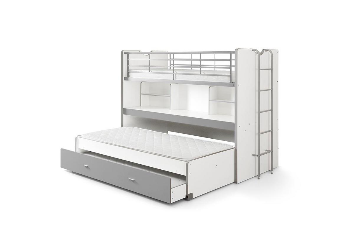 HOCHBETT Kalinda 222x161x102 aus Holzwerkstoff+Metall Weiß/Silbergrau - Weiß/Grau, Holzwerkstoff (90/200cm) - 58aufmkessel