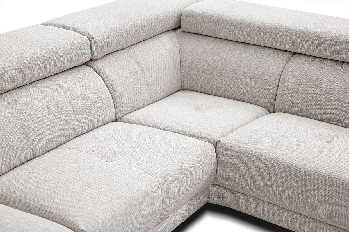 ECKSOFA MORELLO 5-Sitzer, creme - Creme/Schwarz, Holzwerkstoff/Textil (287/228cm) - Wozimo