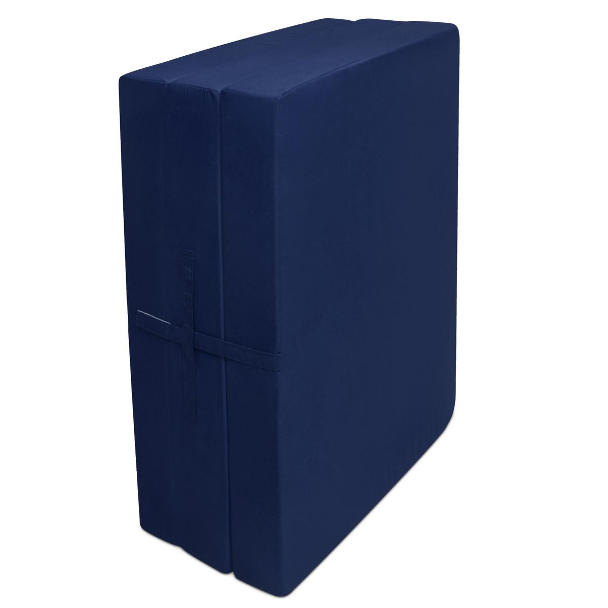 KLAPPMARTATZE Campix 200/100/10 cm Schwarz - Dunkelblau, Textil (90/200cm) - Beautissu 