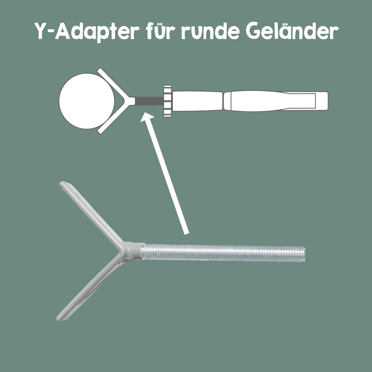 TREPPENBEFESTIGUNG für Türschutzgitter easySafe+ 2erSet Y-Spindeln - Silberfarben, Metall (13/2.7cm) - Roba