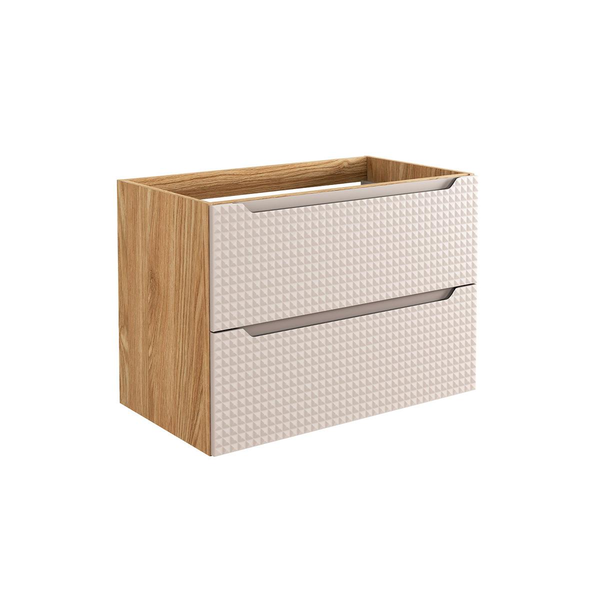 WASCHTISCH 120cm Mallory Beige und Holz - Braun, Holzwerkstoff (120/59.5/46cm) - Petits-meubles