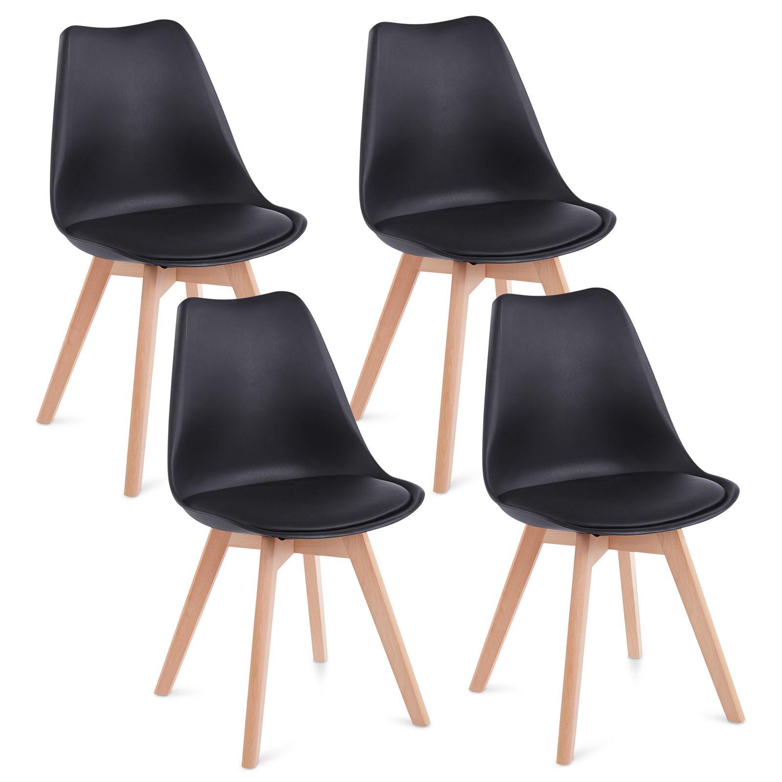 ESSZIMMERSTUHL ABBY 4er-Set schwarz - Schwarz, Textil (49/82/53cm) - IDIMEX