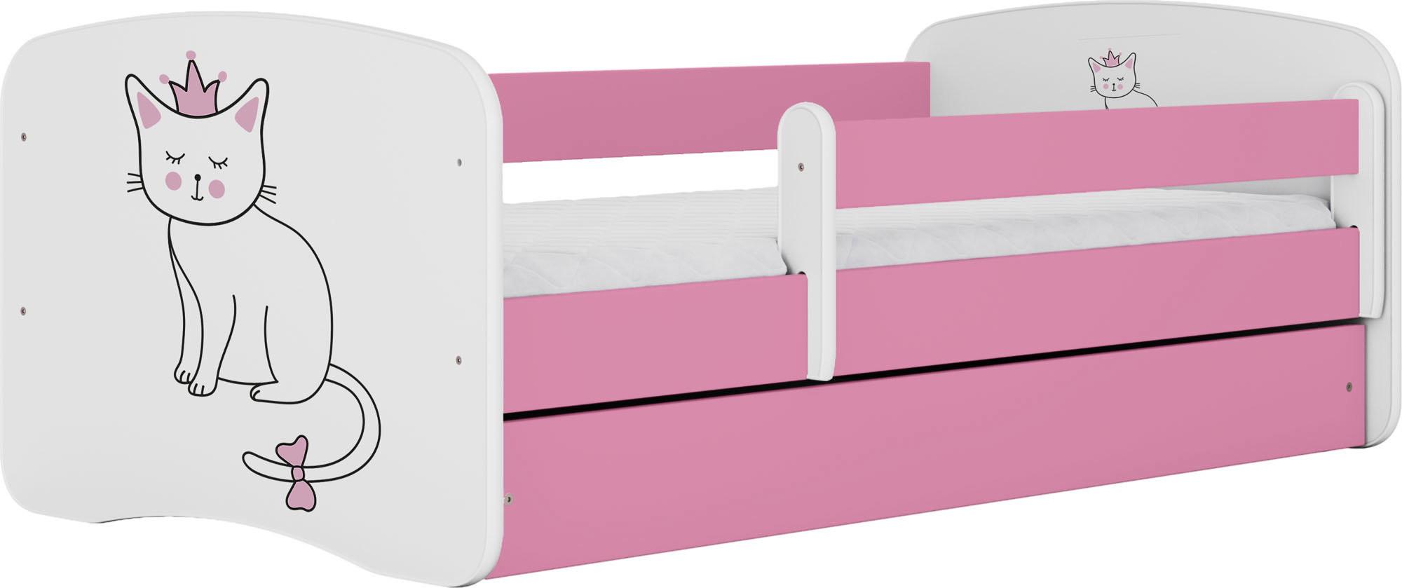 KINDERBETT Emily mit Schublade und Matratze, Rosa 80x160 cm - Altrosa, Holzwerkstoff (160/80cm) - WFL GROUP