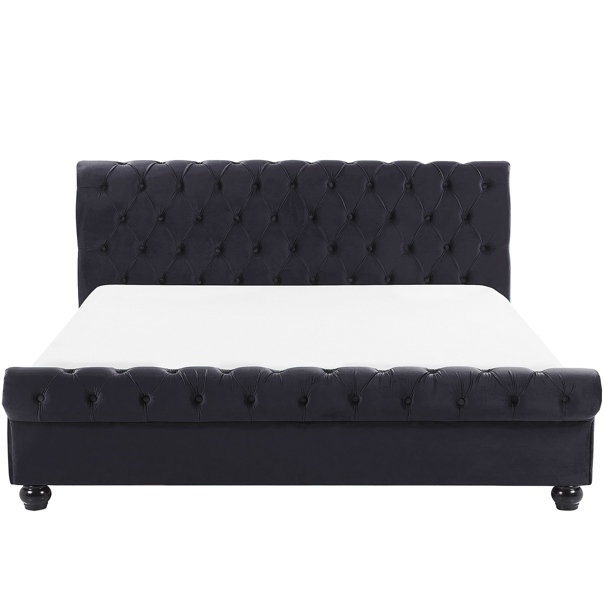 POLSTERBETT 180/200cm Schwarz Avallon - Schwarz, Textil (180/200cm) - Beliani