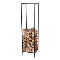 KAMINHOLZREGAL Taarbæk - Schwarz, Metall (35/140/35cm) - [en.casa]
