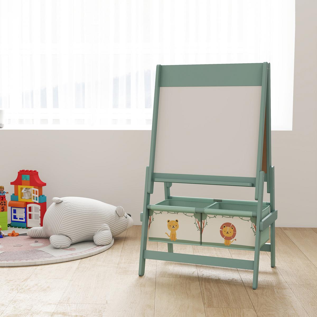 KINDERTAFEL MDF Kiefernholz Grün - Grün, Holzwerkstoff (46/94/54cm) - AIYAPLAY