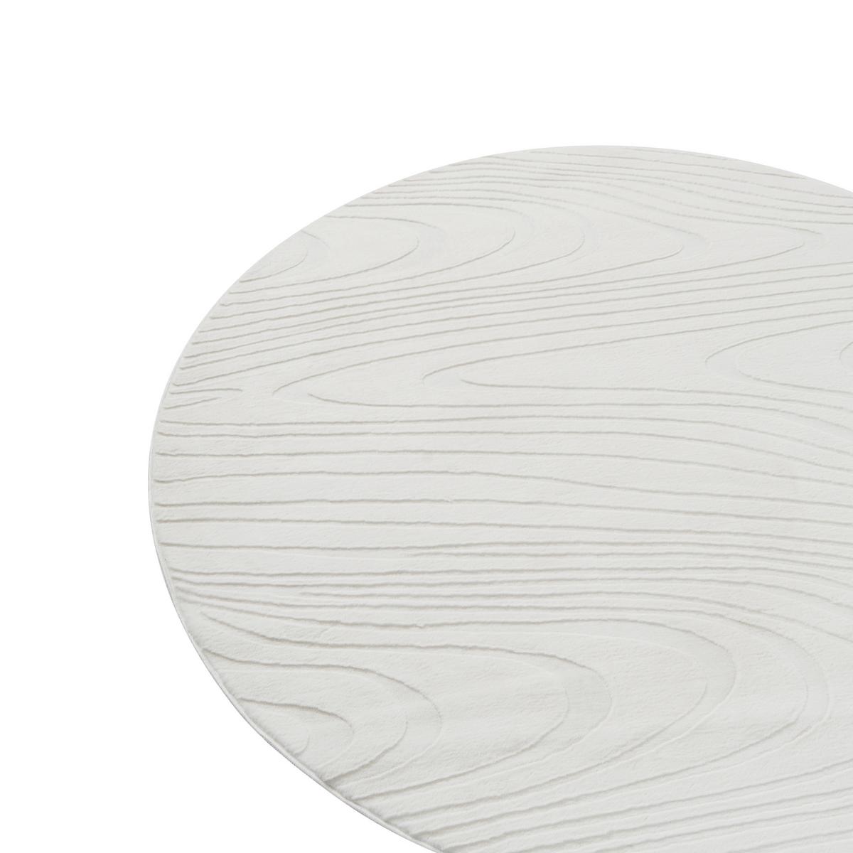 KUNSTFELLTEPPICH Cremeweiß 160 cm Ontake - Creme/Weiß, Kunststoff (160/160cm) - Beliani
