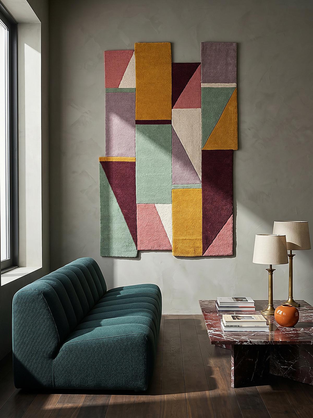 TEPPICH aus Wolle HALLEIN in Pastell, geometrisch, 200 x 290 cm - Multicolor, Textil (200/290cm) - KADIMA DESIGN