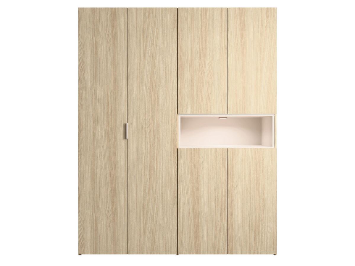 KLEIDERSCHRANK Barista Oak, Wüstensand 161/202/58 - Eichefarben, Holzwerkstoff (161/202/58cm) - RAUMHIRSCH FURNITURE