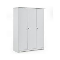 KLEIDERSCHRANK Thilo Landhausstil 133/189/51 cm Soft-Close - Schwarz/Weiß, Holzwerkstoff/Metall (133/189/51cm) - arthur berndt